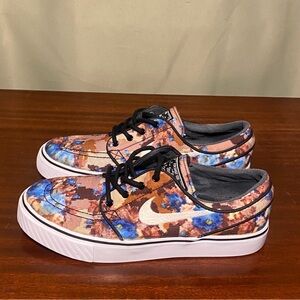 Nike Zoom SB Stefan Janoski Blue Floral Digi Camo Skateboarding Shoes M 4/ W 5.5